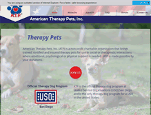 Tablet Screenshot of americantherapypets.org